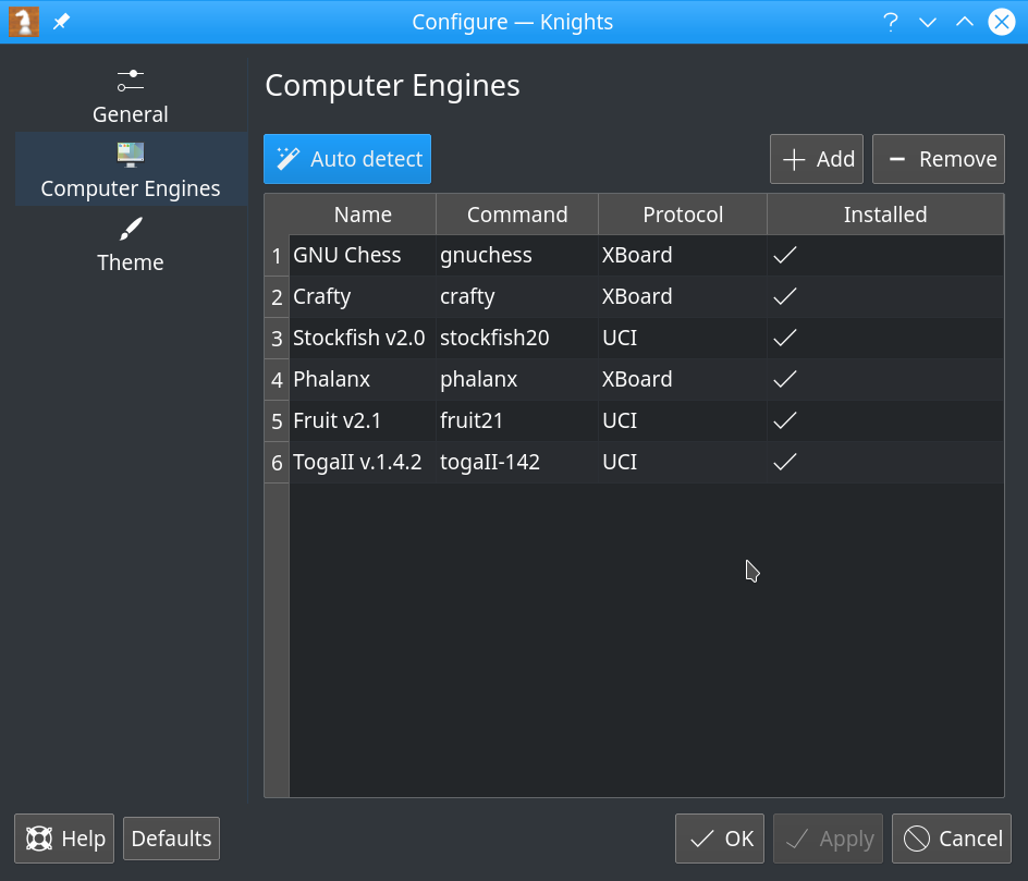 Auto-Detection of Chess Engines