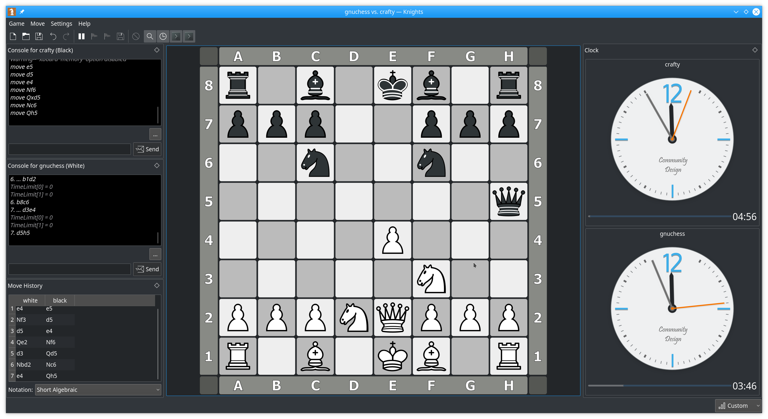 Main Window - Chess Engine vs. Chess Engine