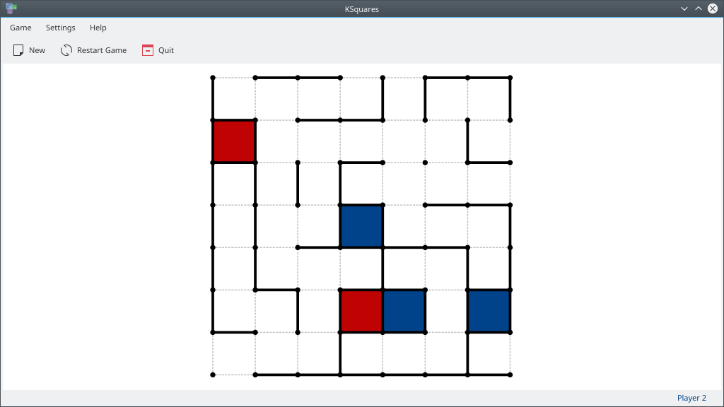 The typical board position in KSquares