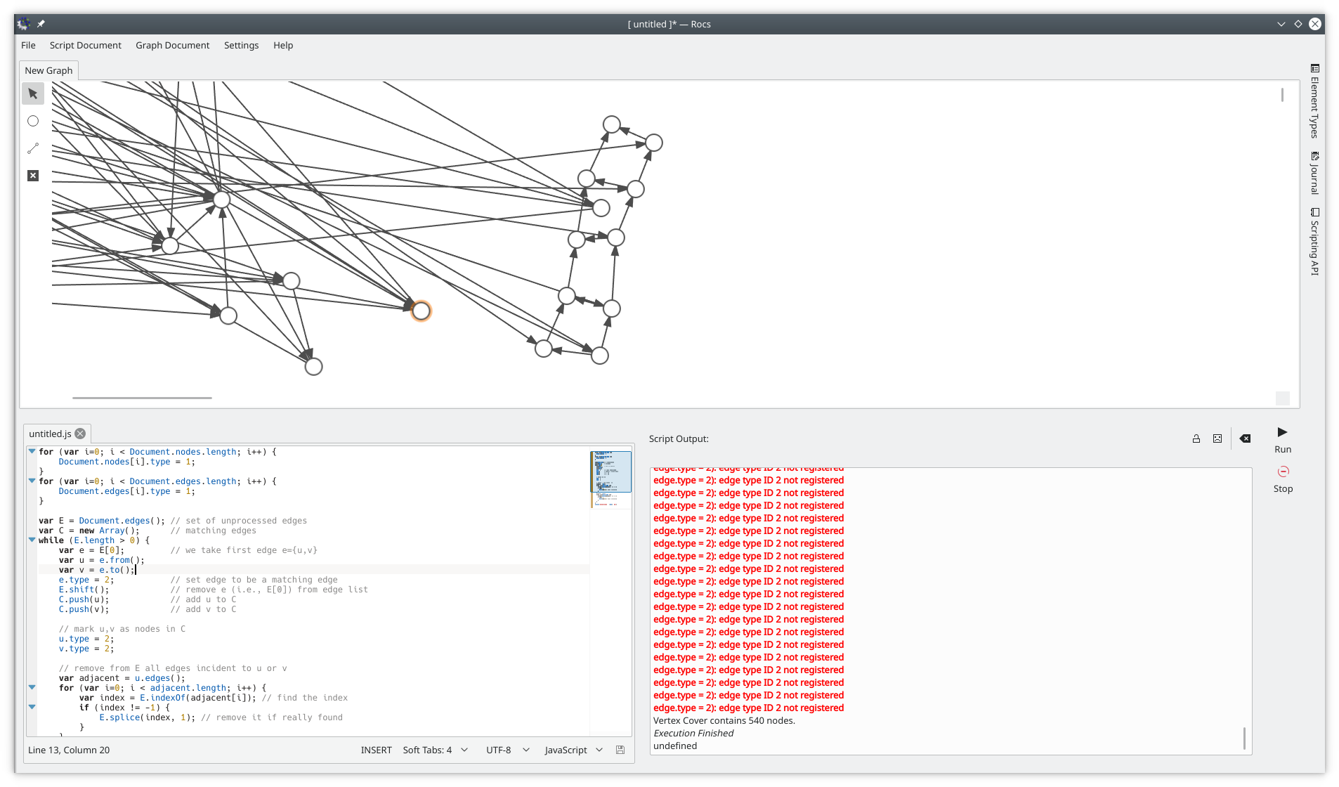 Working with graphs in Rocs