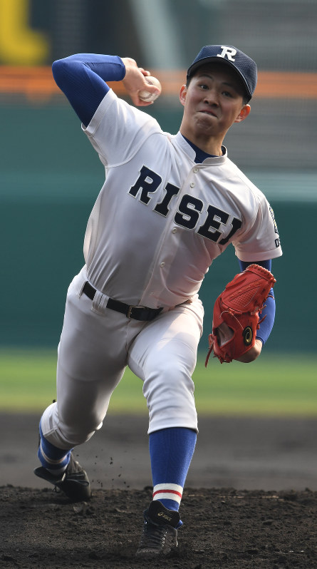 【履正社－日大三】履正社の先発・竹田＝阪神甲子園球場で２０１７年３月１９日、木葉健二撮影