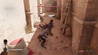 Assassin's Creed Mirage tips Basim parrying guard's sword