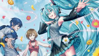 Hatsune Miku, surrounded by flowers