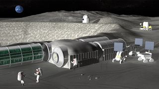 A moon base could be constructed remotely.