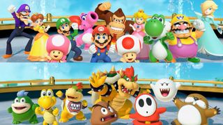 Nintendo characters stand side by side