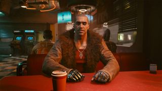 Cyberpunk 2077 I Fought The Law quest - River Ward at a table in a diner