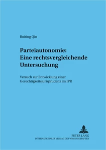 Title: Parteiautonomie: Eine rechtsvergleichende Untersuchung