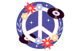 Hippie Sticker PNG