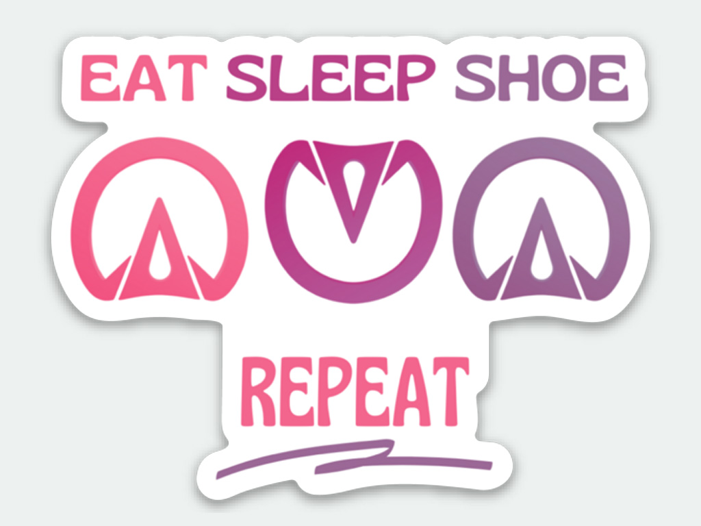 Eat Sleep Shoe Repeat Sticker