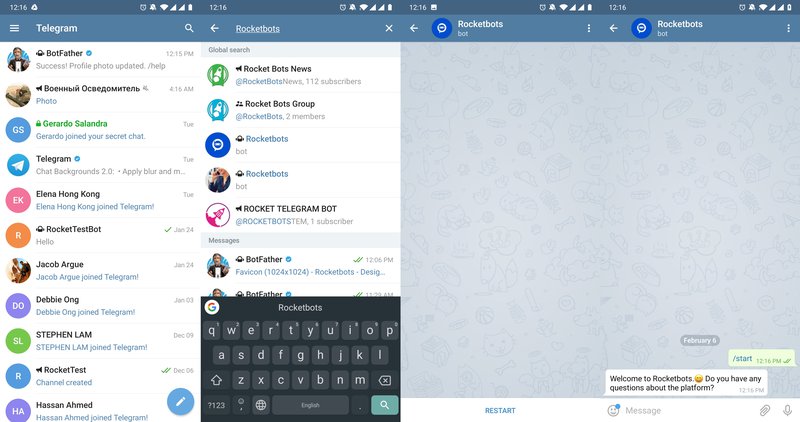 When using Telegram for business it is important to know that users can search for your telegram business account using in app search.