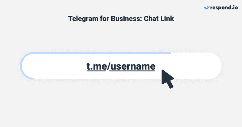 This is an image showing how every Telegram Bot comes with a Chat Link using the t.me/username format. So it’s important that your bot username reflects your brand.