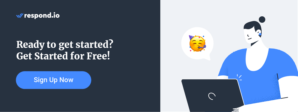 get a respond.io account to start selling!