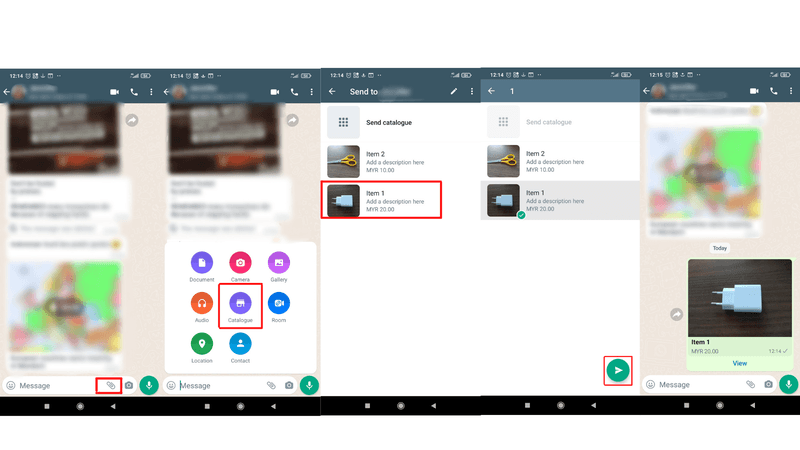 How to share a Catalogue on an Android device