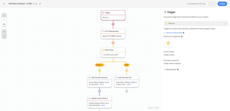 An image showing respond.io's automation builder