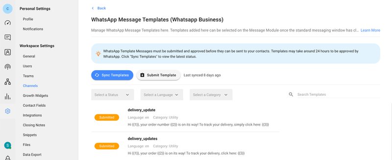 Dieser Screenshot zeigt, wie Unternehmen den Whatsapp-Bot für Restaurantbestellungen nutzen können, um Werbebotschaften zu versenden