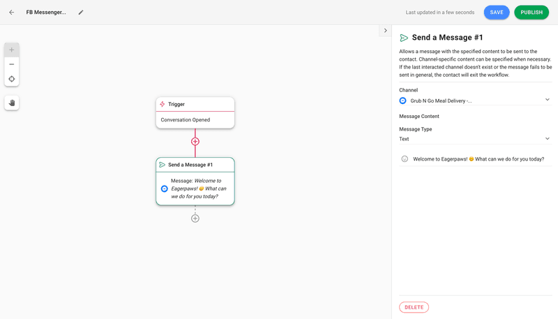 發送消息 Respond.io 工作流