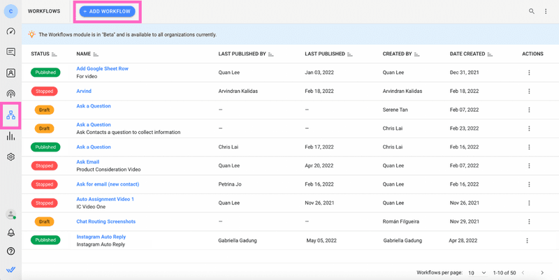 Comment activer Instagram Auto Message : Ajouter un flux de travail sur respond.io