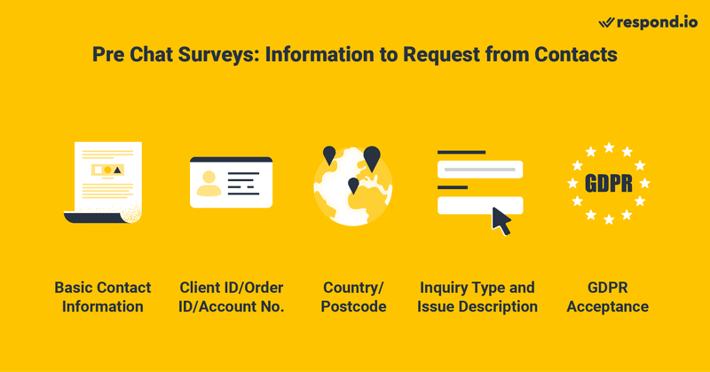 Prechat survey: What information to request