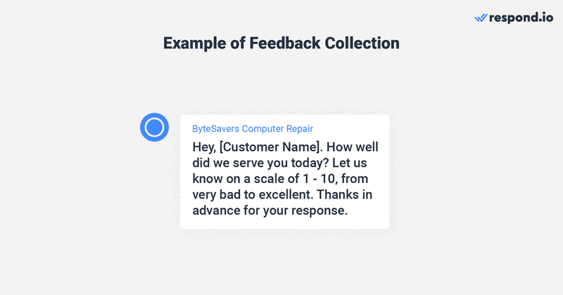 auto reply message for business: Feedback collection