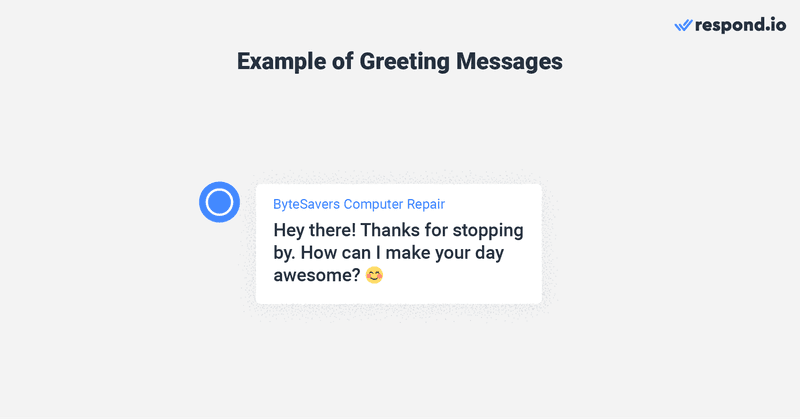 Automated reply: Example of away messages