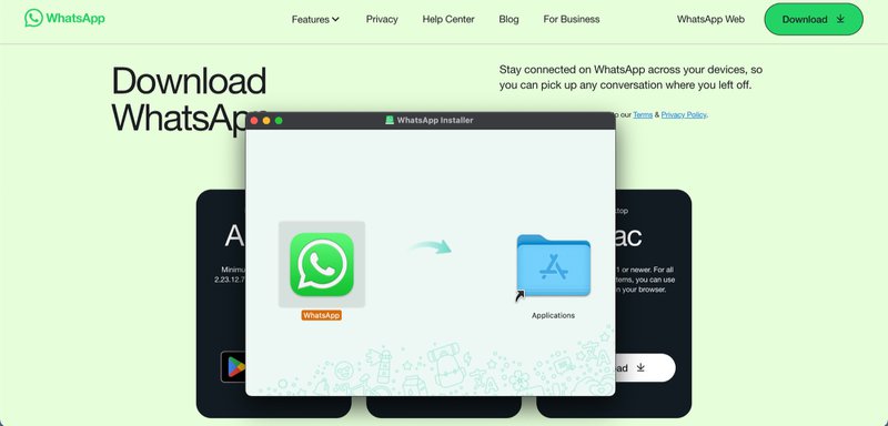 This is an image about WhatsApp installer