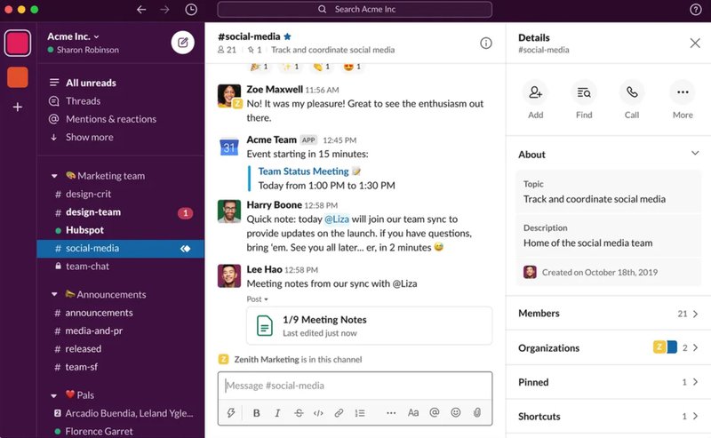 Instant-Messenger-Software für Unternehmen: Slack