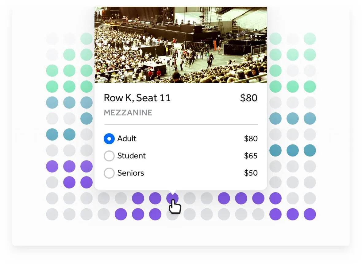 Seat view preview with TicketSpice