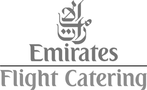 Emirates Flight Catering black and white logo