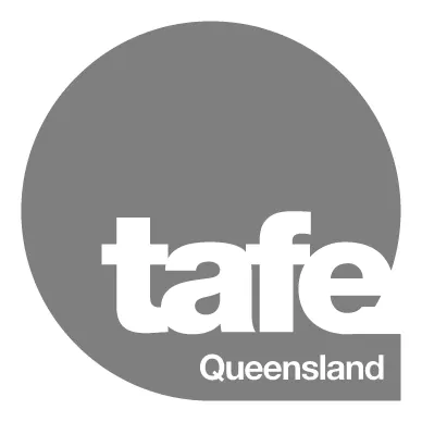 Tafe Queensland black and white logo