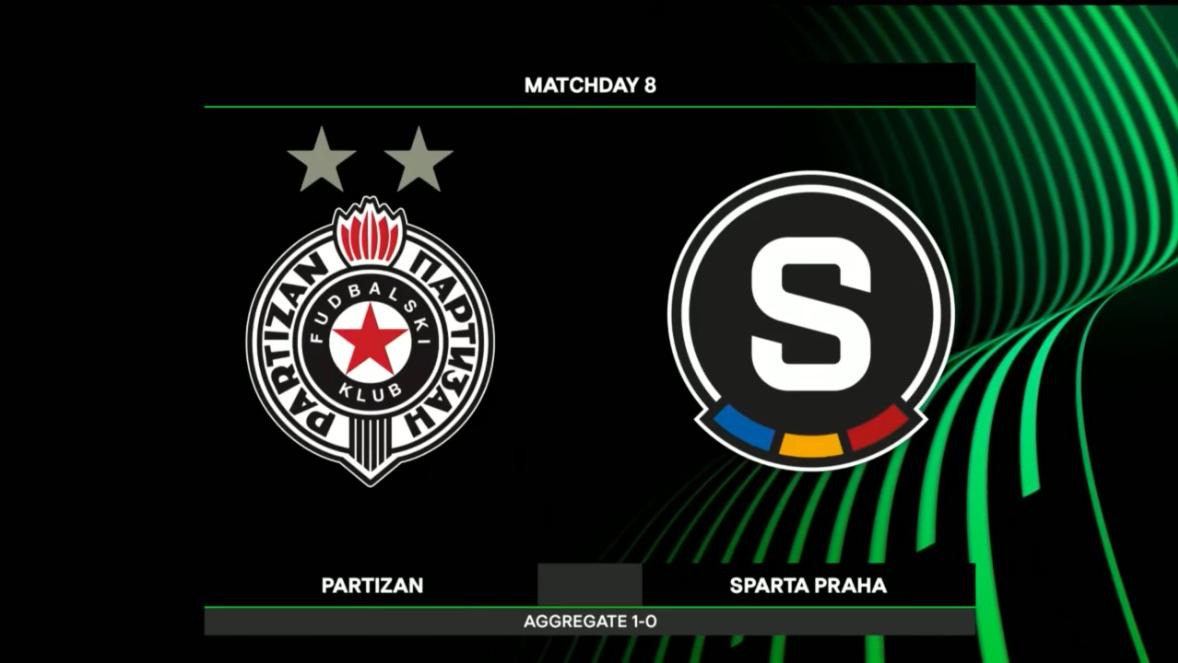 Partizan – Sparta Praha 2:2 (Összefoglaló)