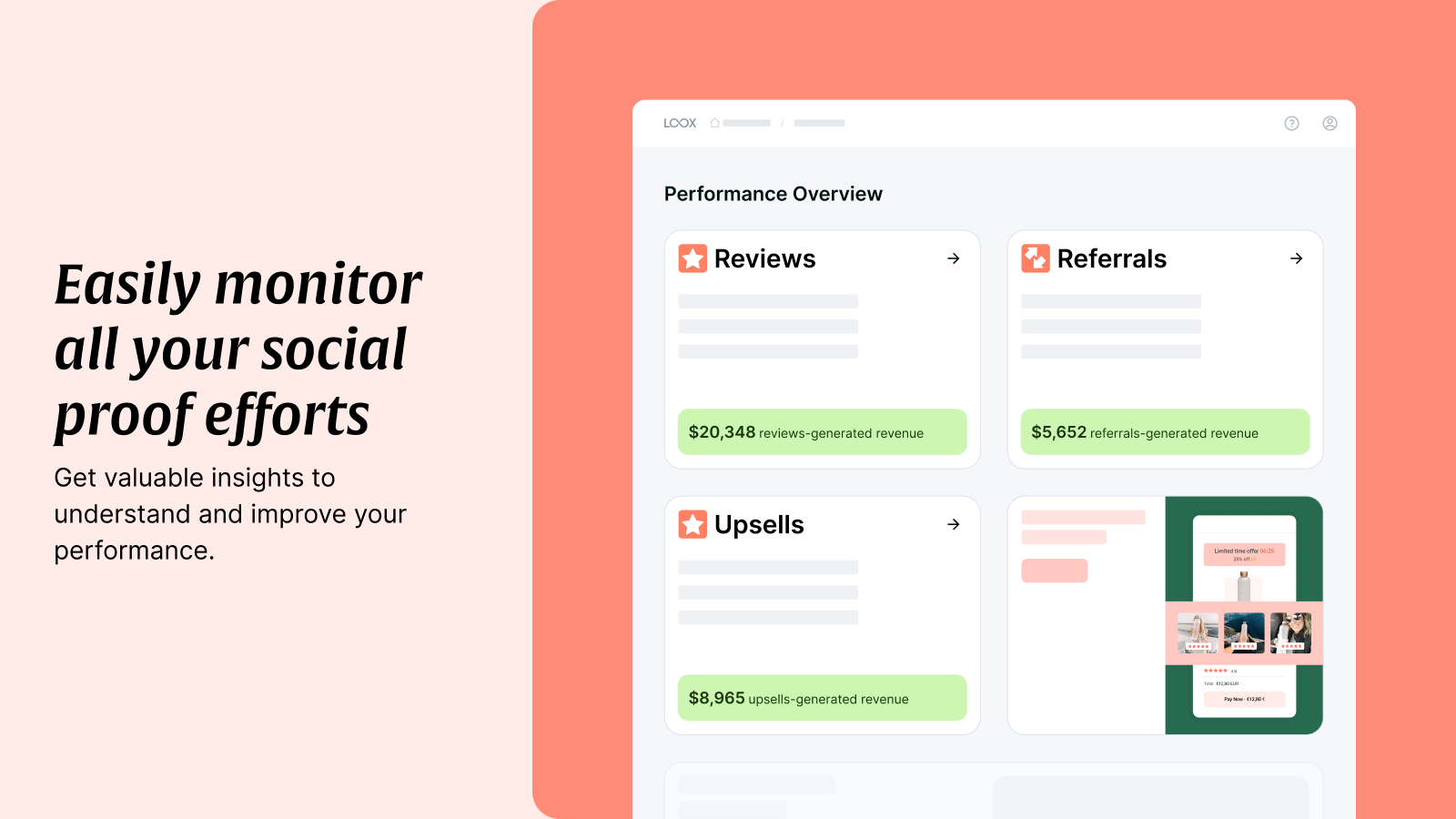 Obtenez des insights précieux sur vos avis, références et ventes incitatives