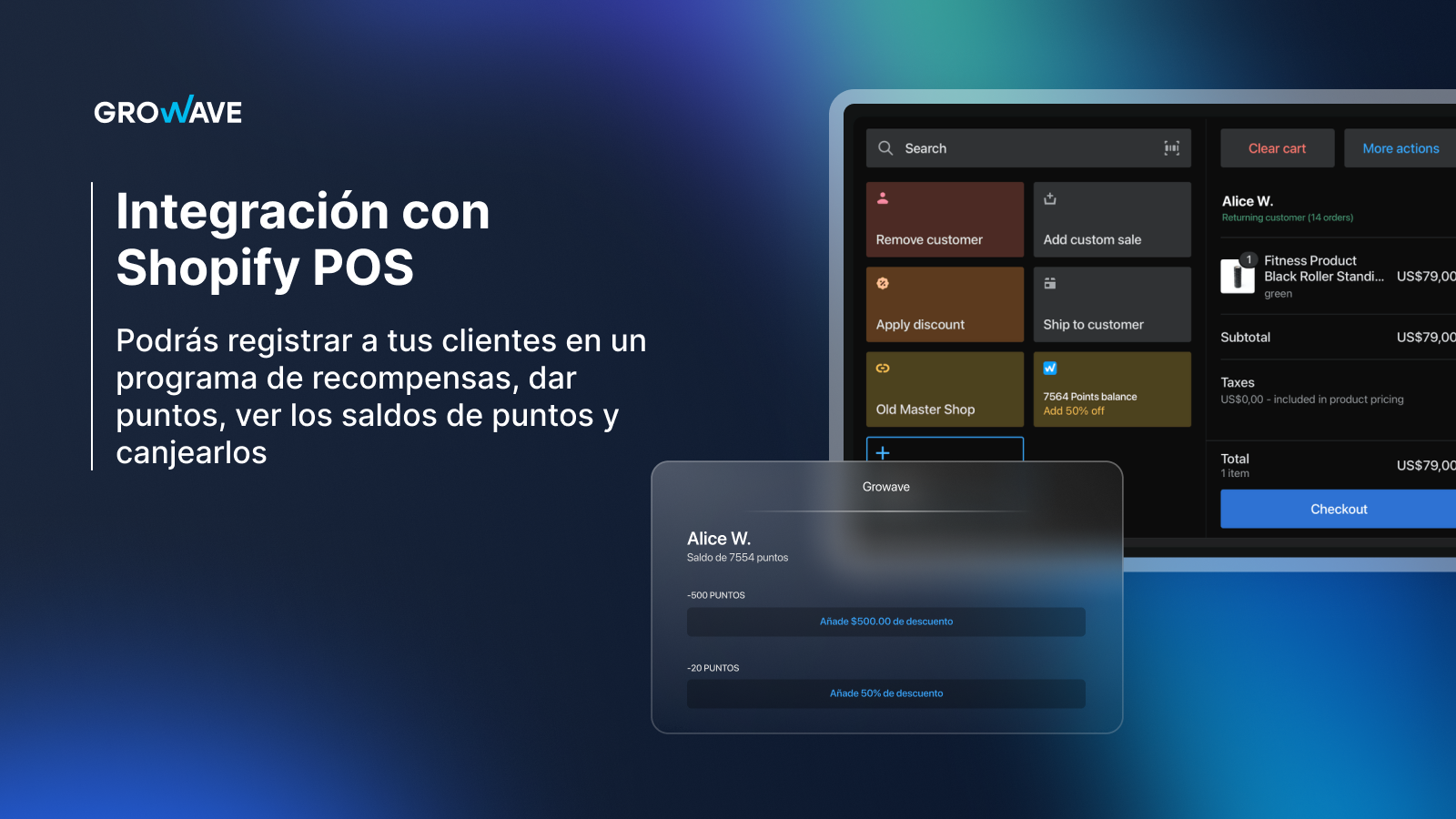 Integra perfectamente Growave con Shopify POS