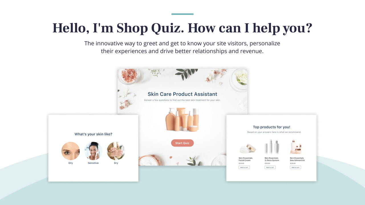 Usa Shop Quiz para recomendar los productos adecuados y recopilar datos