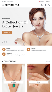 Bản xem trước trên thiết bị di động của chủ đề Effortless theo kiểu "Jewel"