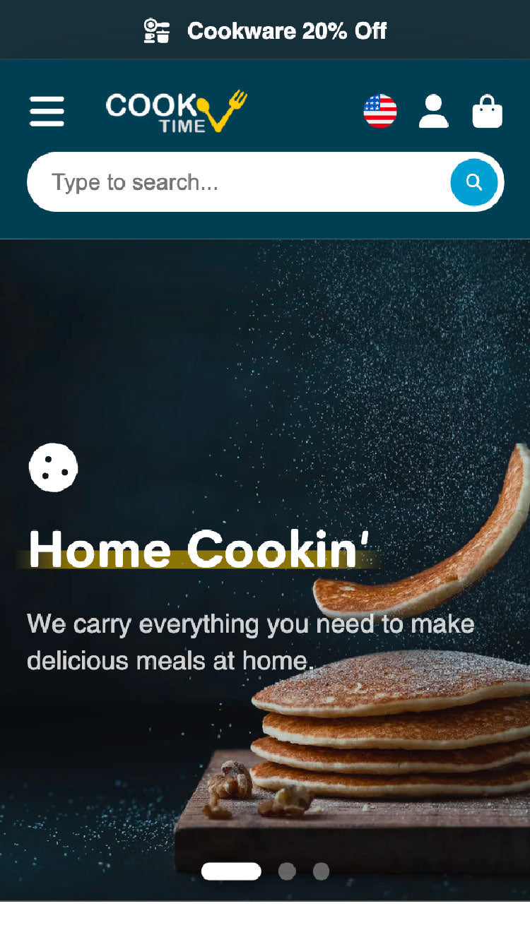 Mobile preview for ShowTime in the "CookTime" style