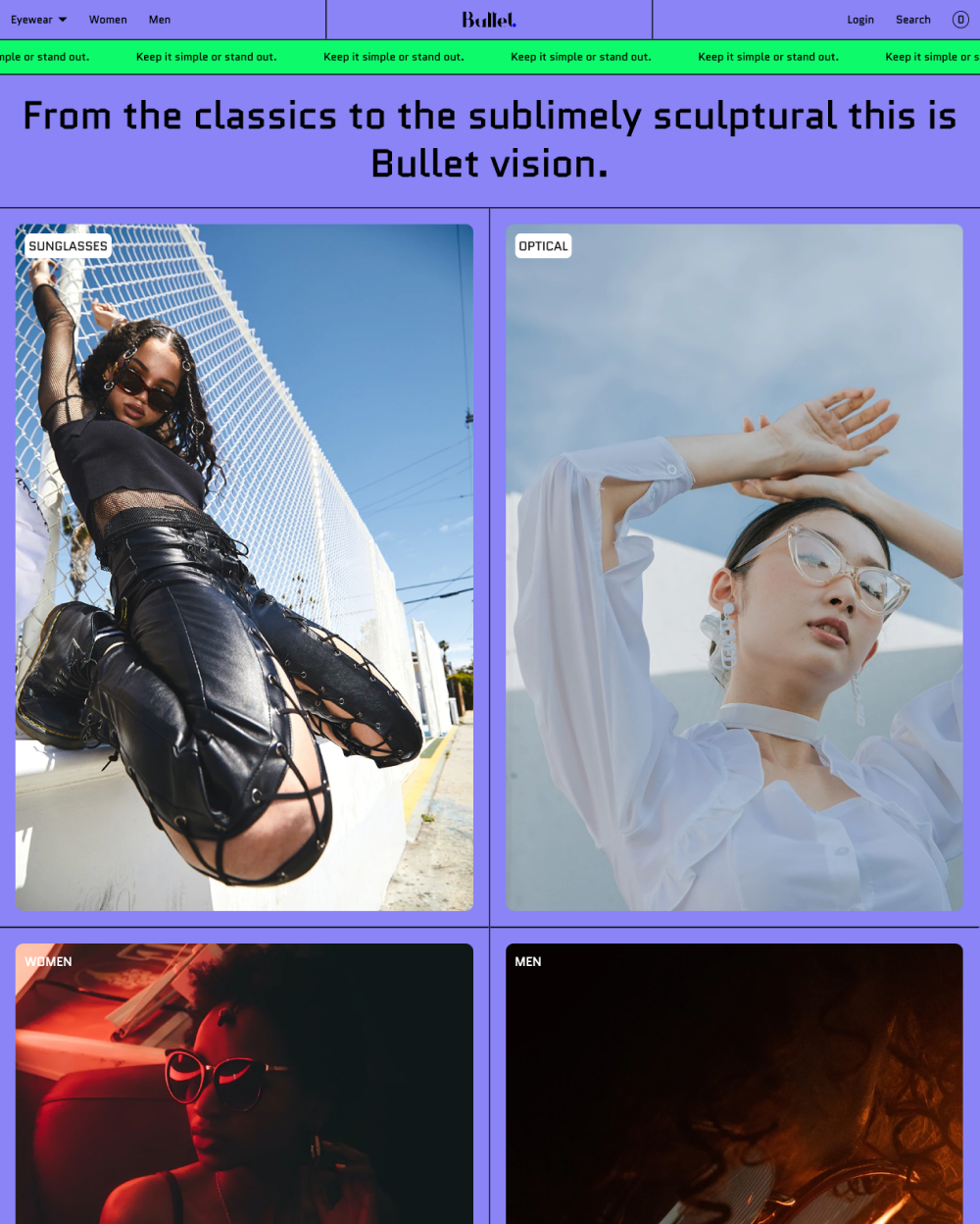 "Bullet" 스타일의 Vision 테마 데스크톱 미리보기