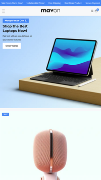 Mobile preview for Mavon in the "Electronics" style