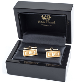 Sale sale-LBJ Bronze Cufflinks By Ann Hand