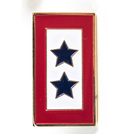 Americana Double Blue Star Service Flag Lapel Tac Pin