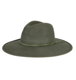 Sale sale-Wool Felt Fedora Rust Olive