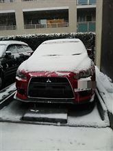 雪道ドライブ。