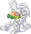 2D art of an Inkling with an Inkzooka and a Tentatek Splattershot