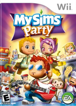 Box artwork for MySims: Party.