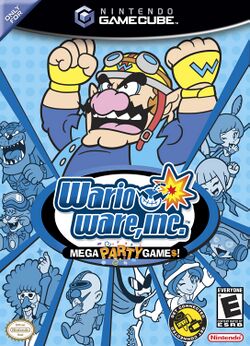 Box artwork for WarioWare, Inc.: Mega Party Game$!.