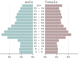 Population pyramid Malta 2023