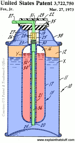 An aerosol can with two separate products inside.