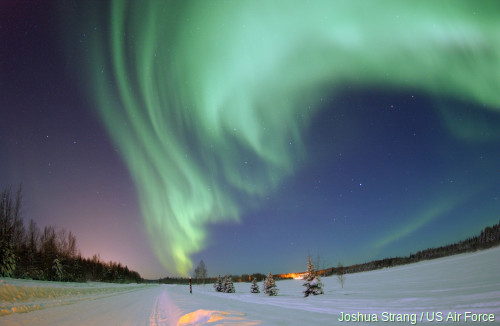 Aurora borealis northern lights