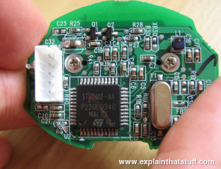 Electronic circuit from a webcam