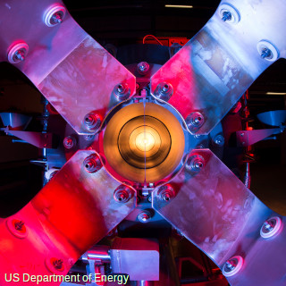 Electromagnetic horn for focusing neutrinos in a particle accelerator experiment at Fermilab