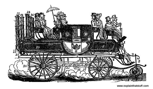 Goldsworthy Gurney's steam carriage, as illustrated in 1827